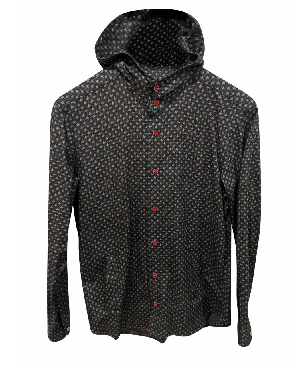 KITON Коричневая хлопковая кэжуал рубашка, фото 1