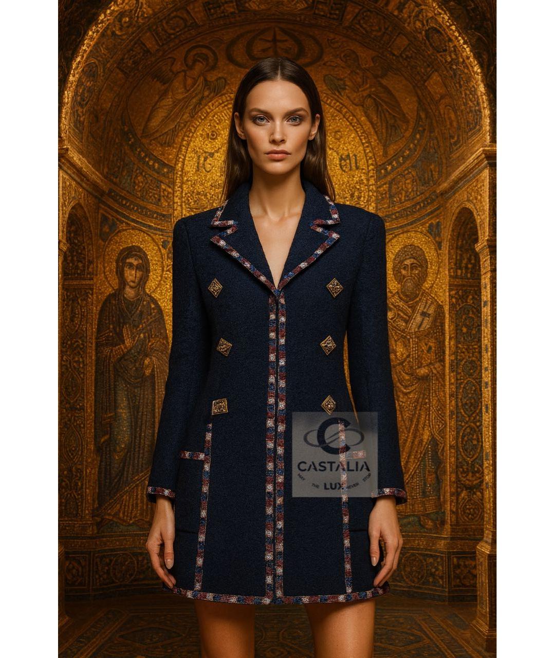 CHANEL Черный твидовый жакет/пиджак, фото 3