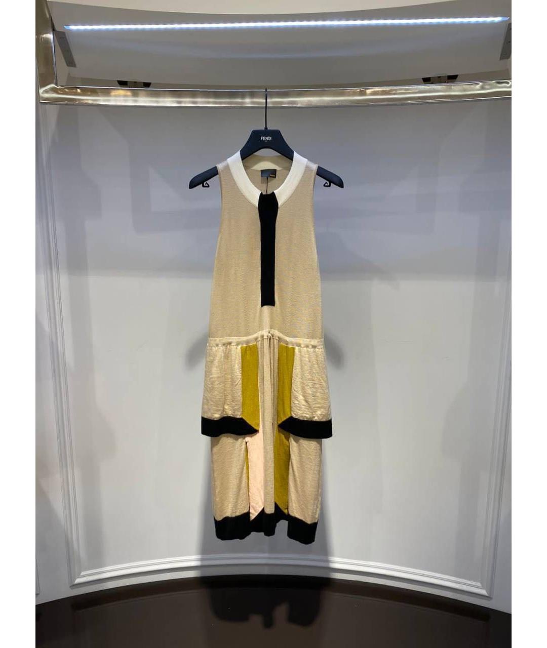 FENDI Мульти повседневное платье, фото 3
