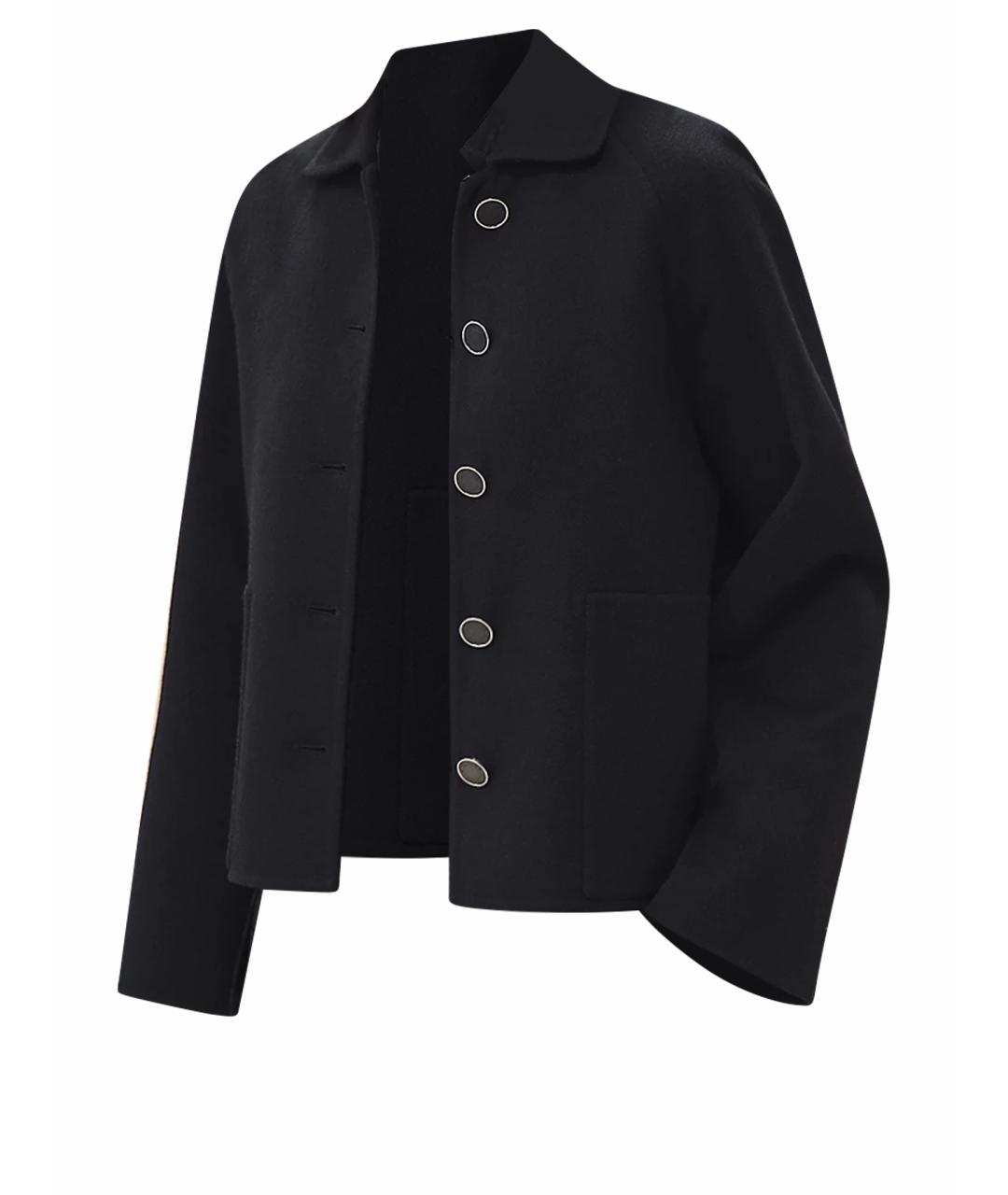 HERMES Черное кашемировое пальто, фото 1