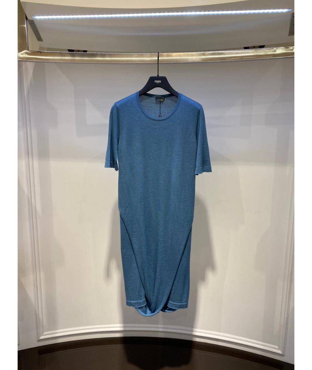 FENDI Синее повседневное платье, фото 3