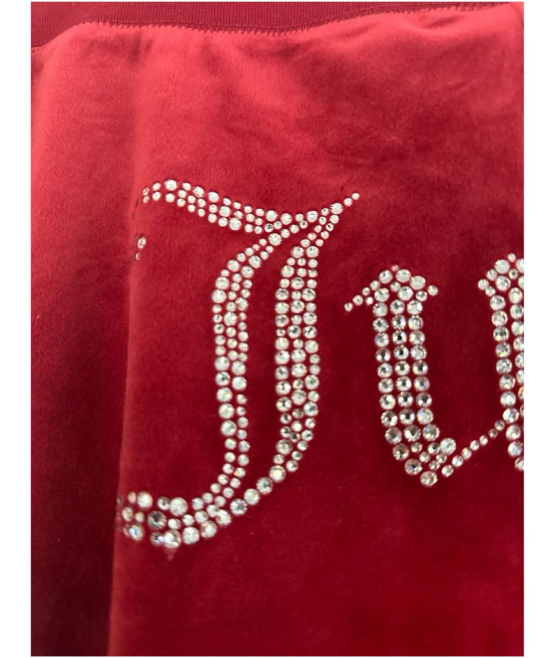 JUICY COUTURE Красный велюровый костюм с брюками, фото 4