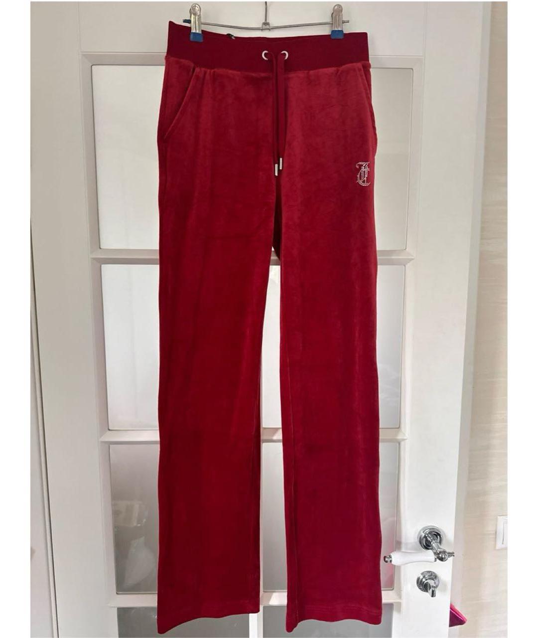 JUICY COUTURE Красный велюровый костюм с брюками, фото 7