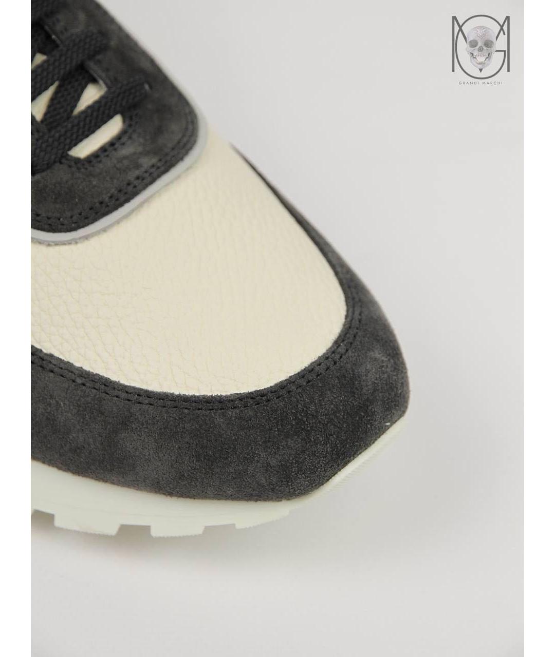 BRUNELLO CUCINELLI Бежевые кожаные низкие кроссовки / кеды, фото 7