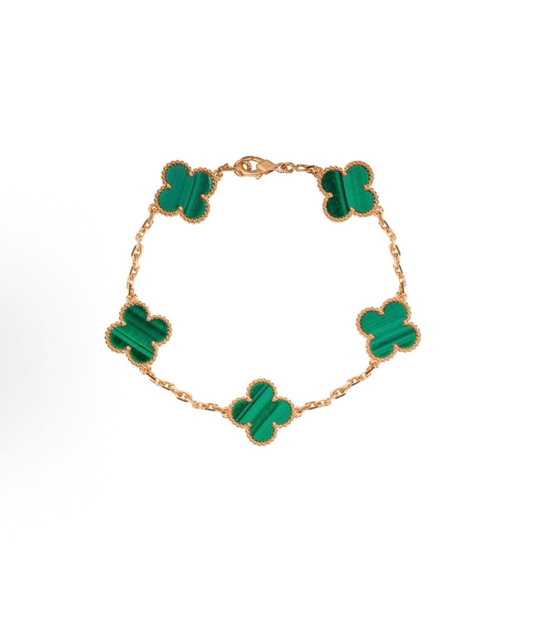 VAN CLEEF & ARPELS Зеленый браслет из желтого золота, фото 3