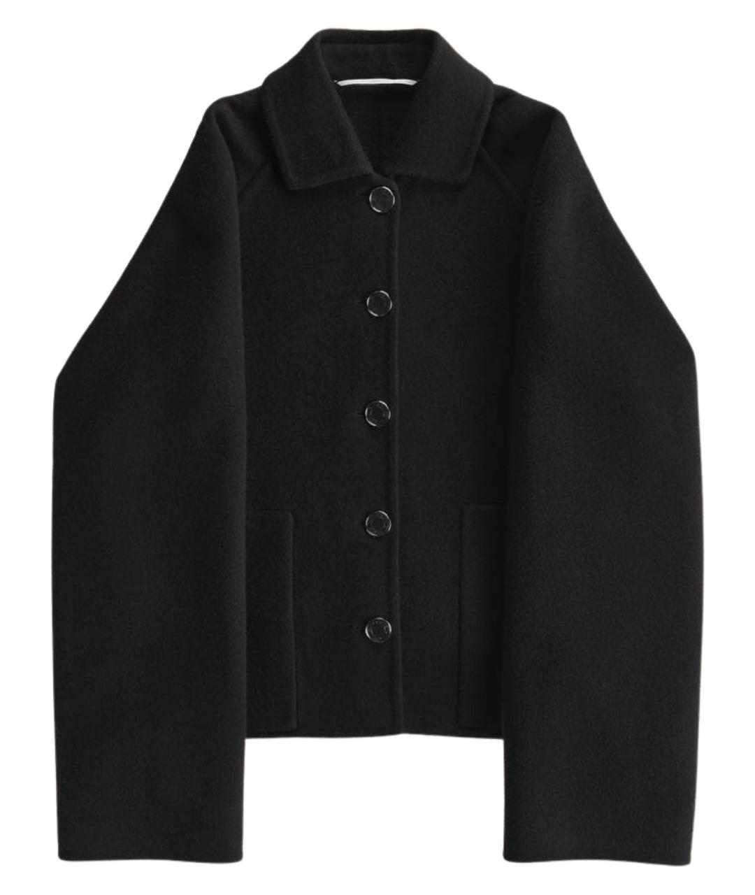 HERMES Черное кашемировое пальто, фото 1