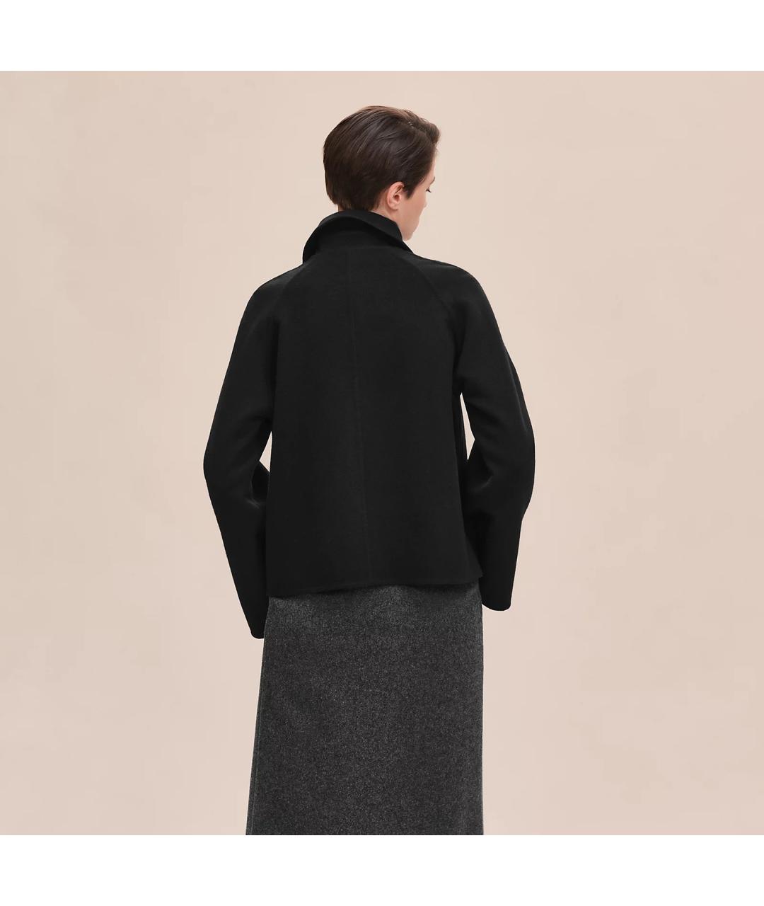 HERMES Черное кашемировое пальто, фото 4