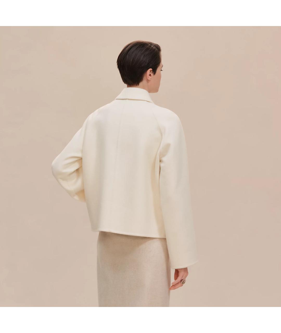 HERMES Белое кашемировое пальто, фото 5