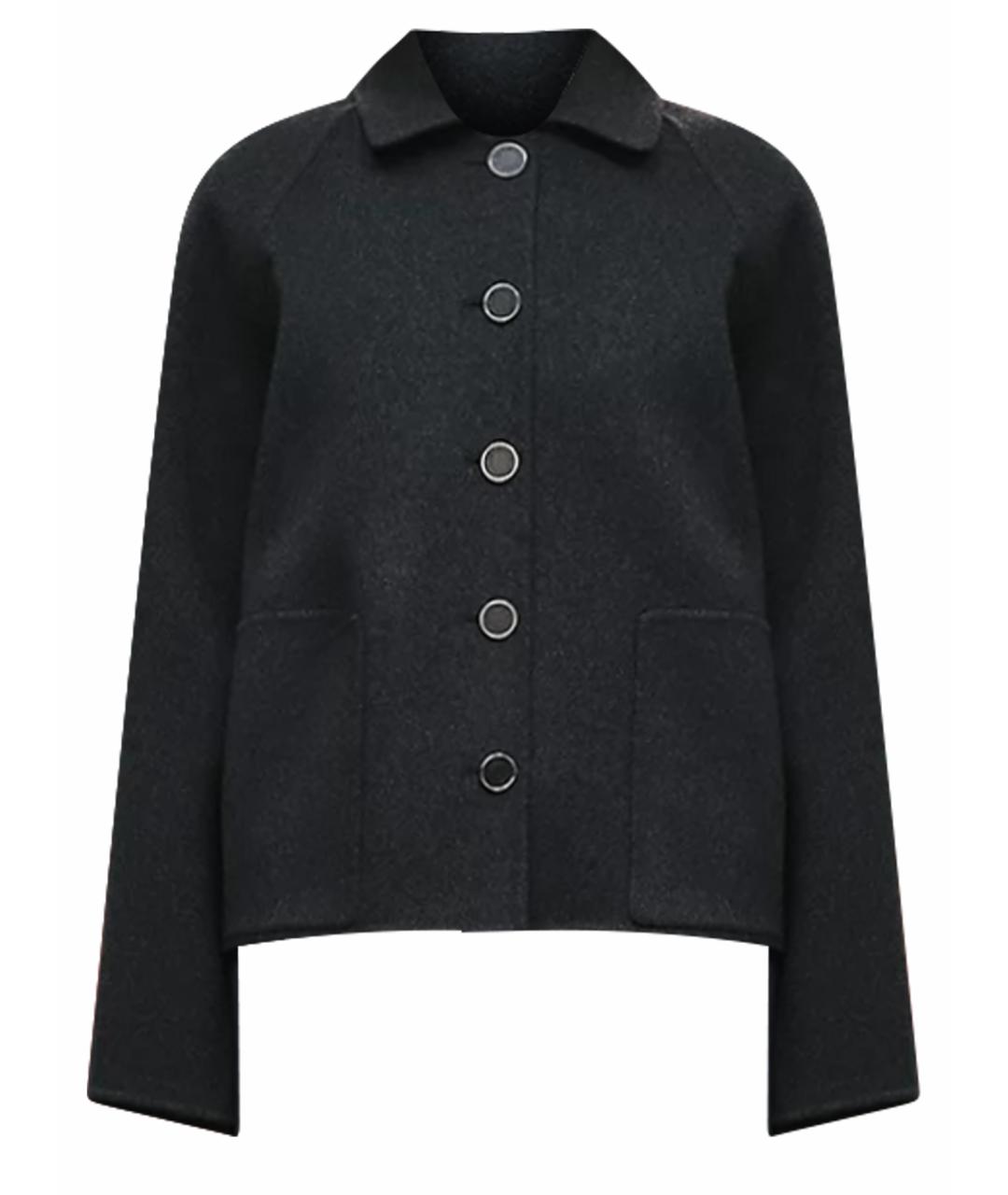 HERMES Черное кашемировое пальто, фото 1