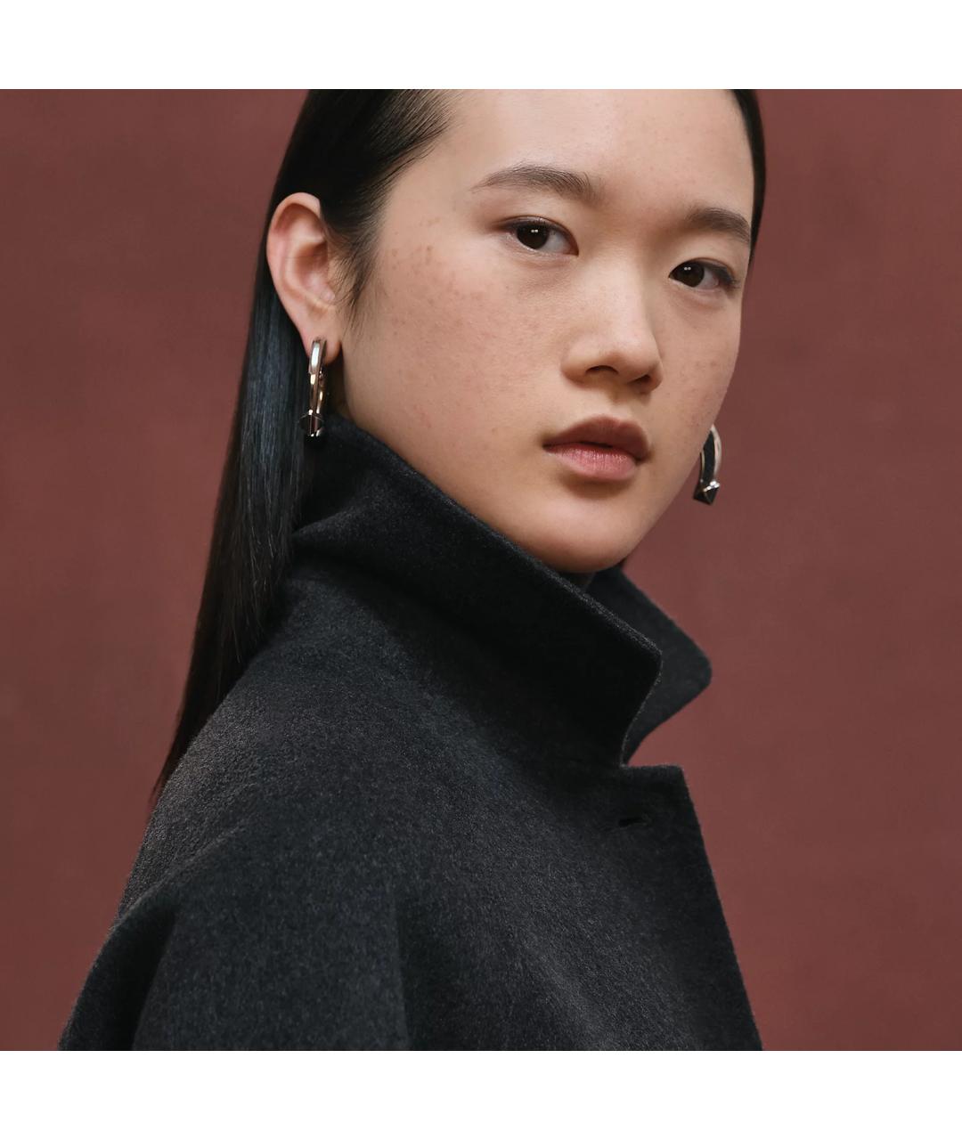 HERMES Черное кашемировое пальто, фото 4