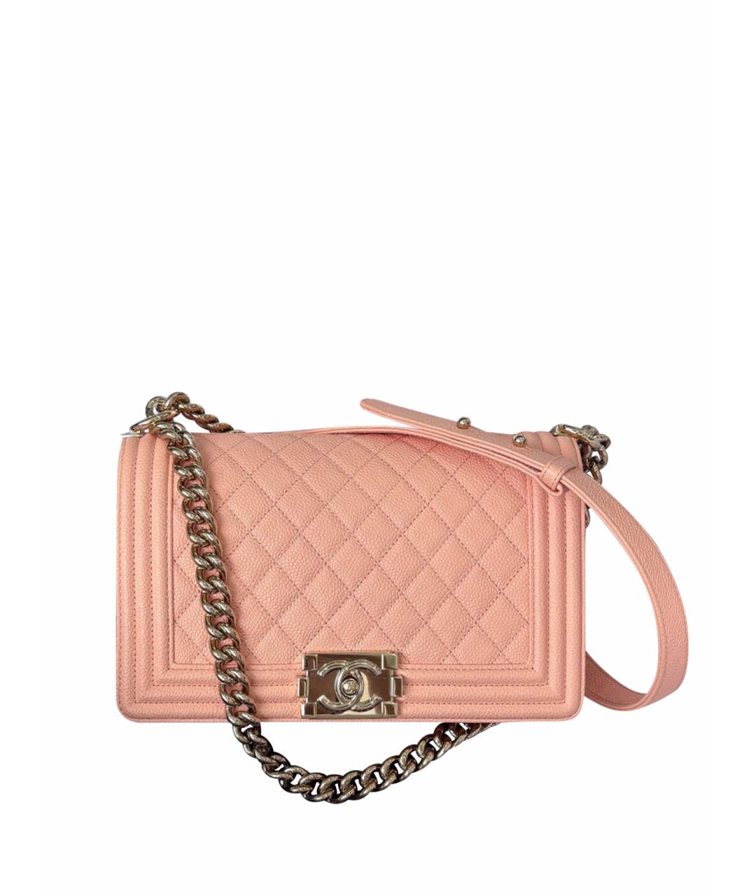 CHANEL Коралловая кожаная сумка через плечо, фото 1