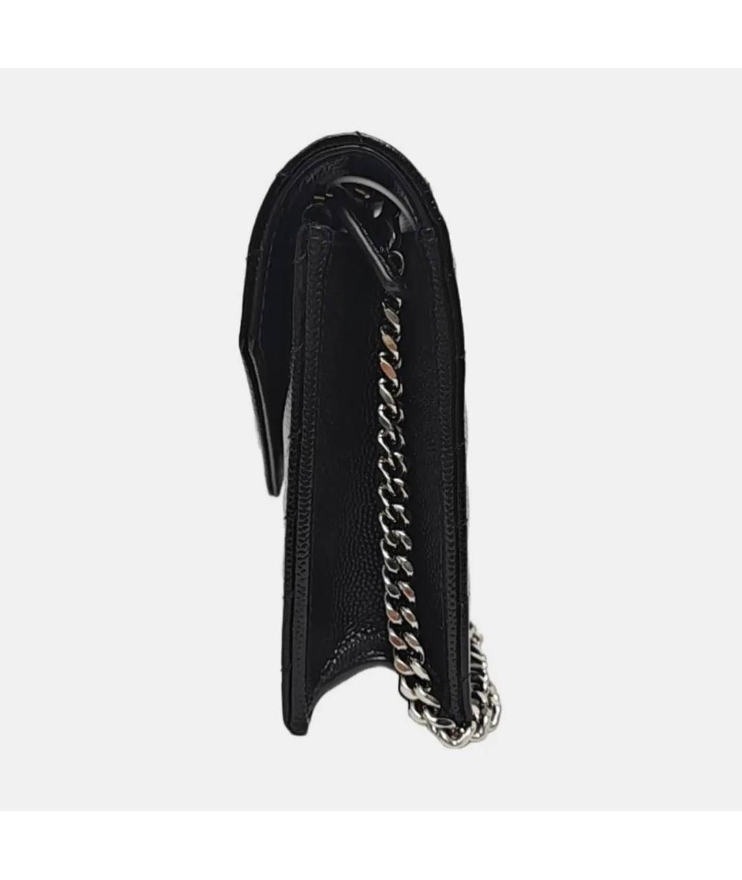 SAINT LAURENT Черная кожаная сумка через плечо, фото 4