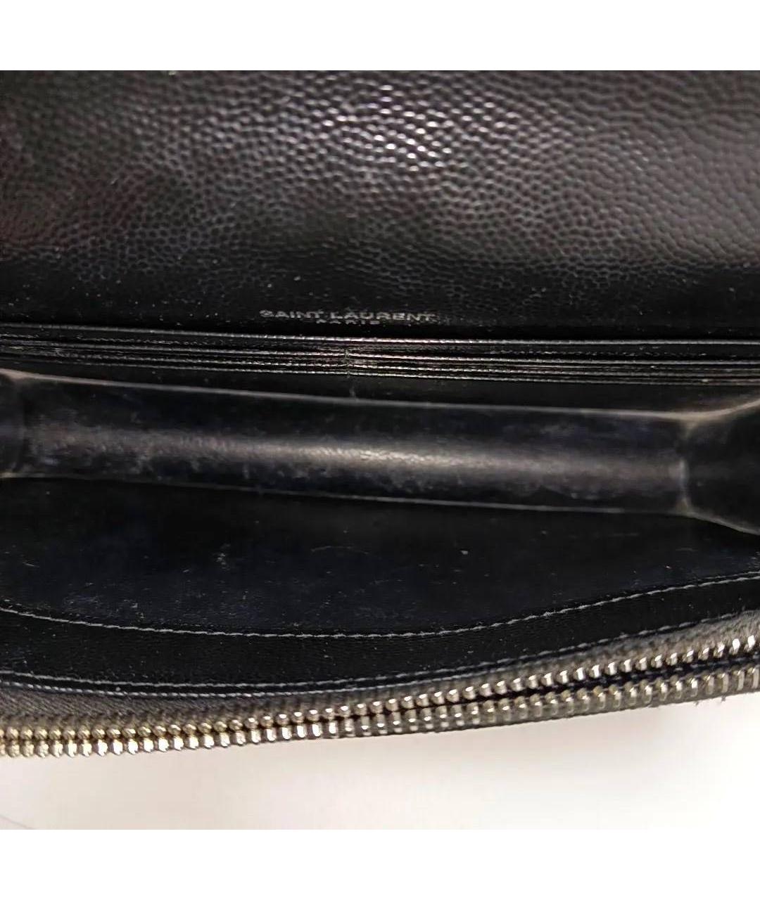 SAINT LAURENT Черная кожаная сумка через плечо, фото 7