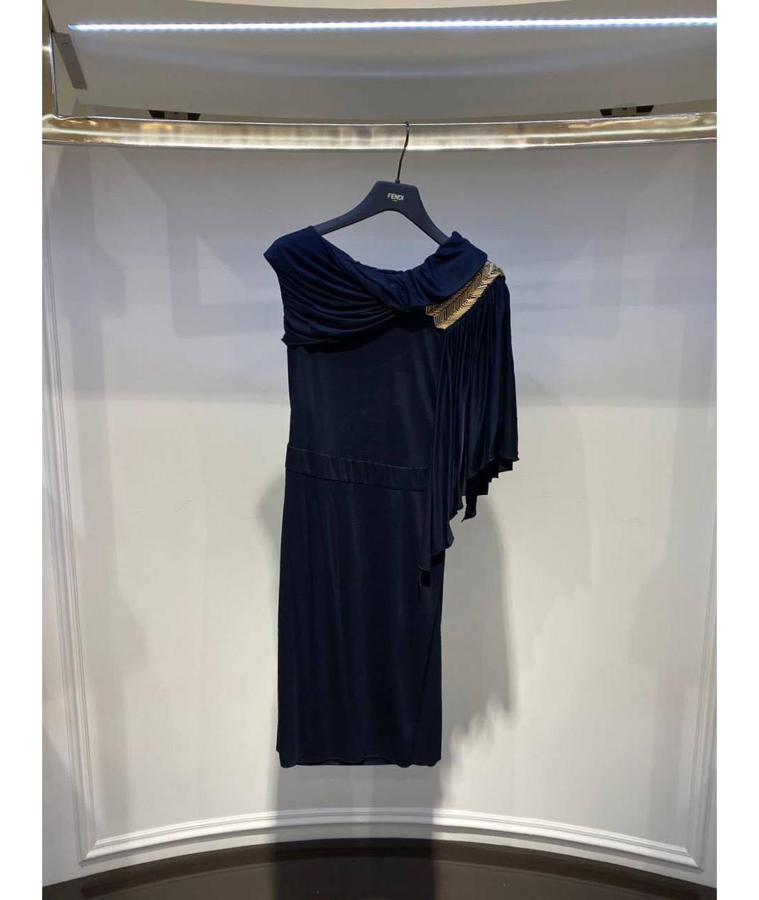 FENDI Темно-синее вечернее платье, фото 3