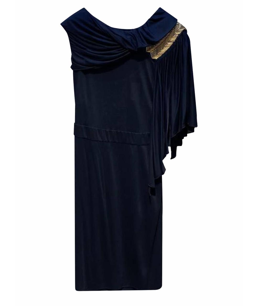 FENDI Темно-синее вечернее платье, фото 1