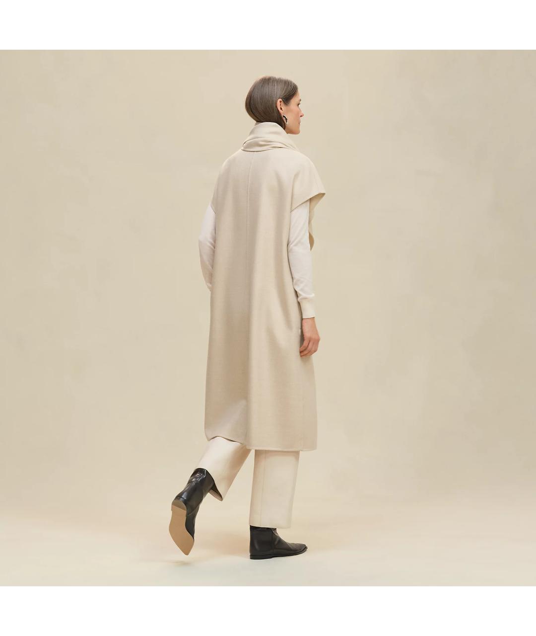 HERMES Белый шерстяной жилет, фото 2