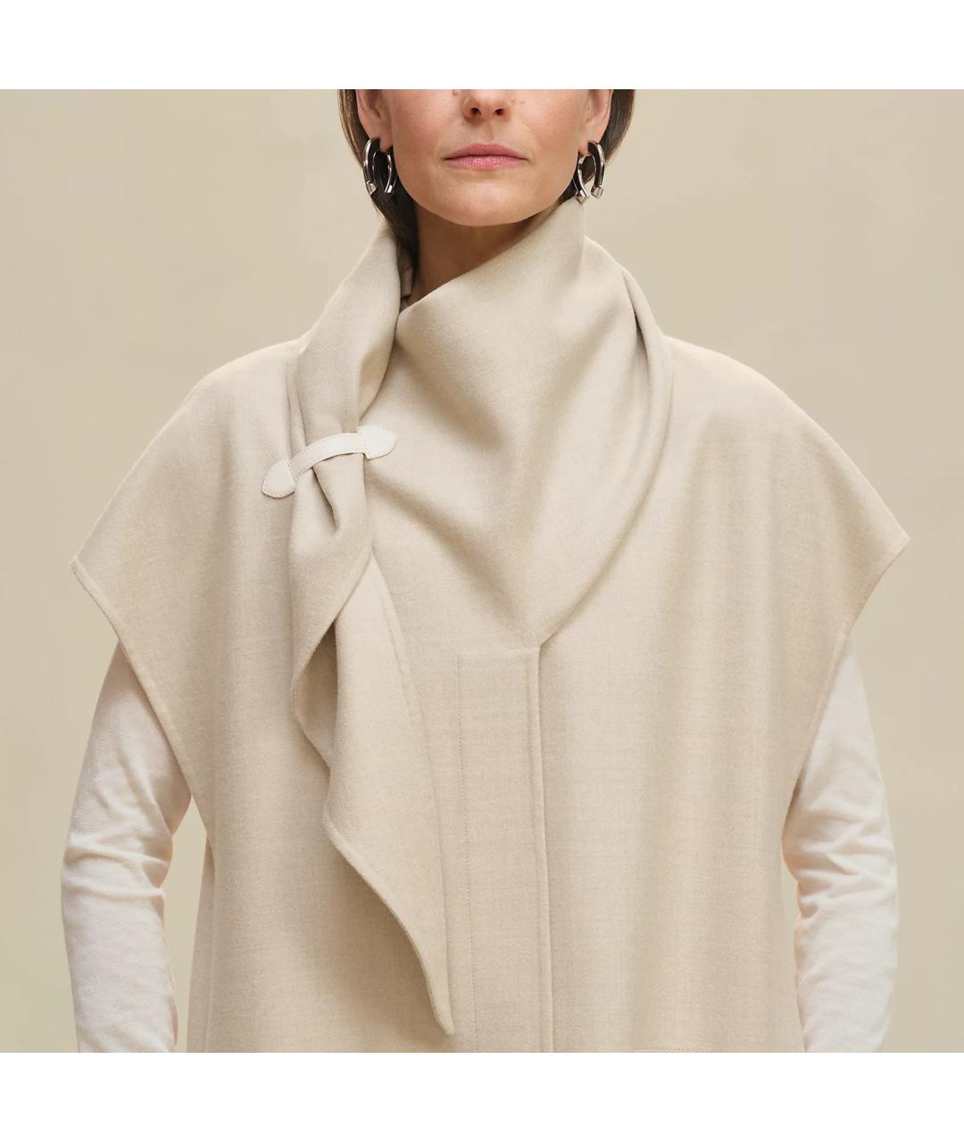 HERMES Белый шерстяной жилет, фото 4