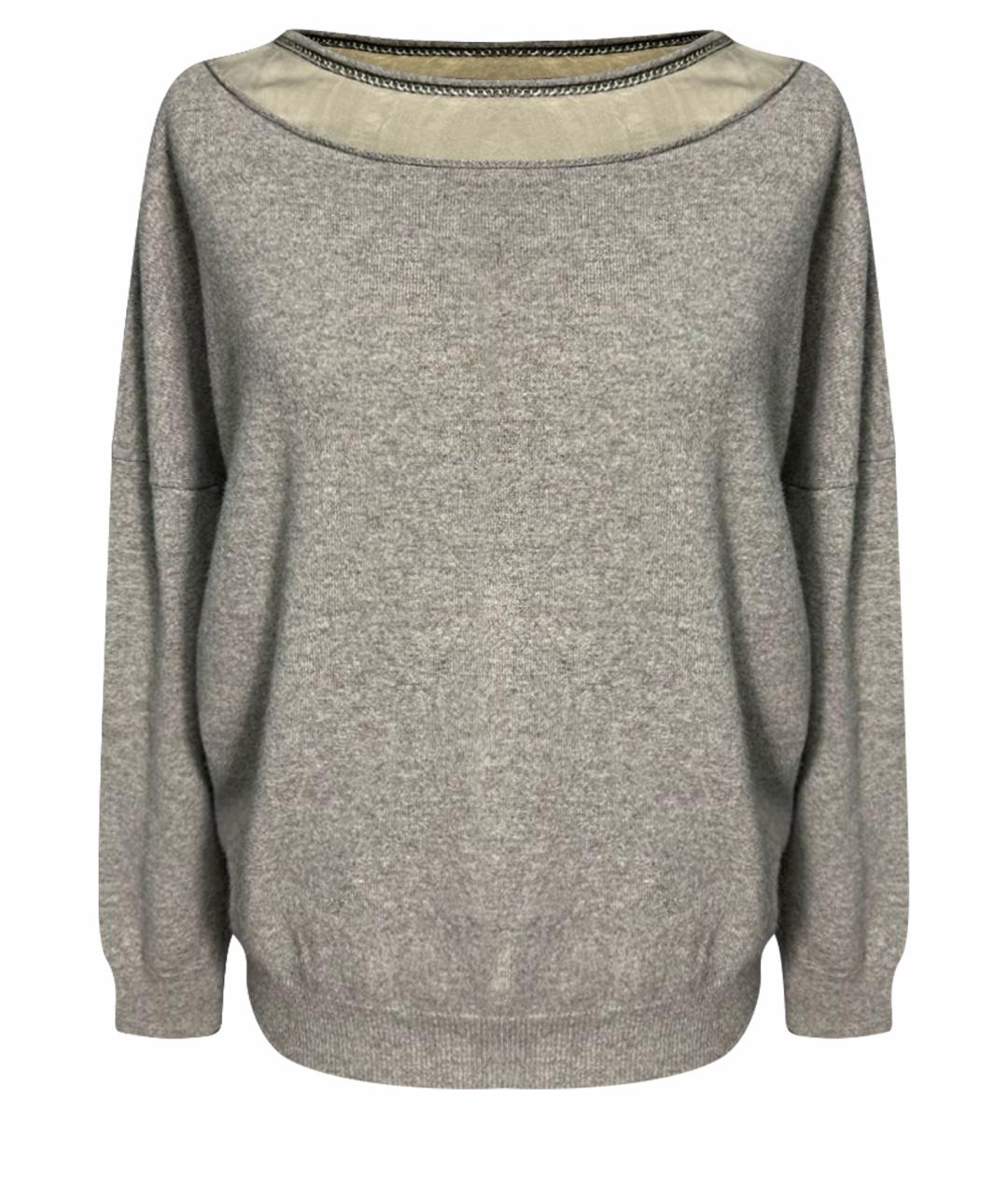 FABIANA FILIPPI Серый кашемировый джемпер / свитер, фото 1