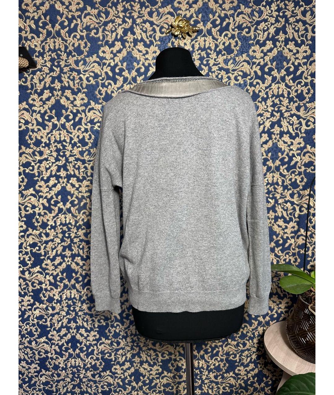 FABIANA FILIPPI Серый кашемировый джемпер / свитер, фото 2