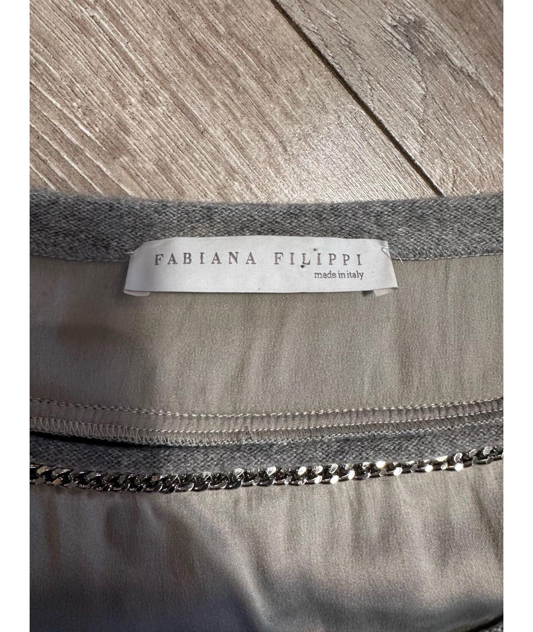 FABIANA FILIPPI Серый кашемировый джемпер / свитер, фото 5