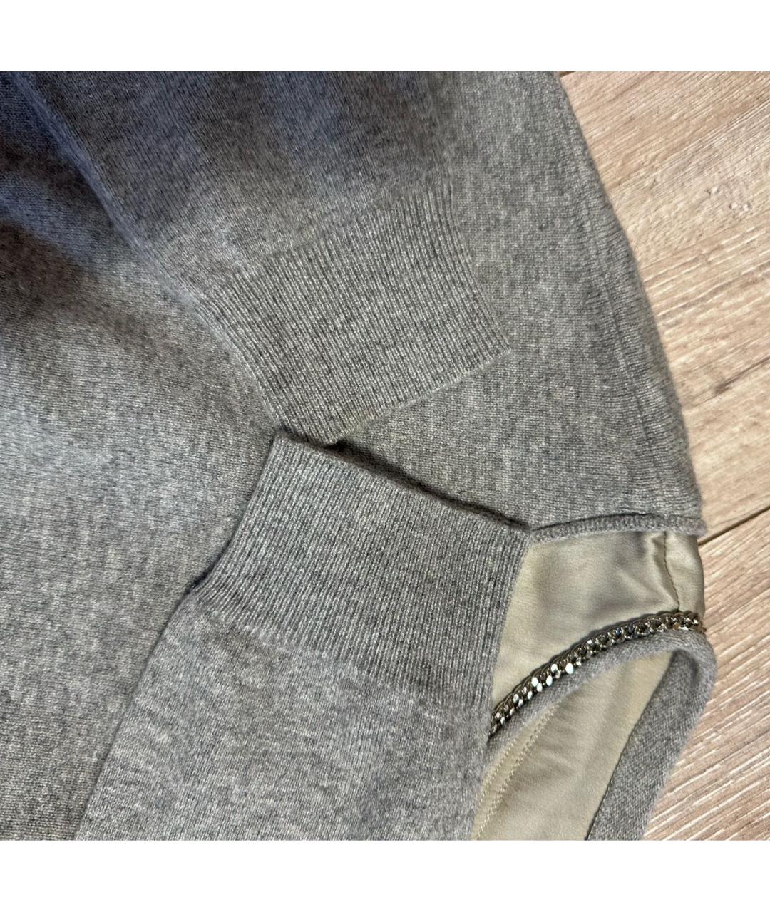 FABIANA FILIPPI Серый кашемировый джемпер / свитер, фото 6