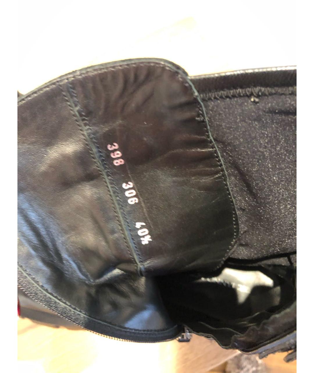 ERMANNO SCERVINO Черные кожаные сапоги, фото 8