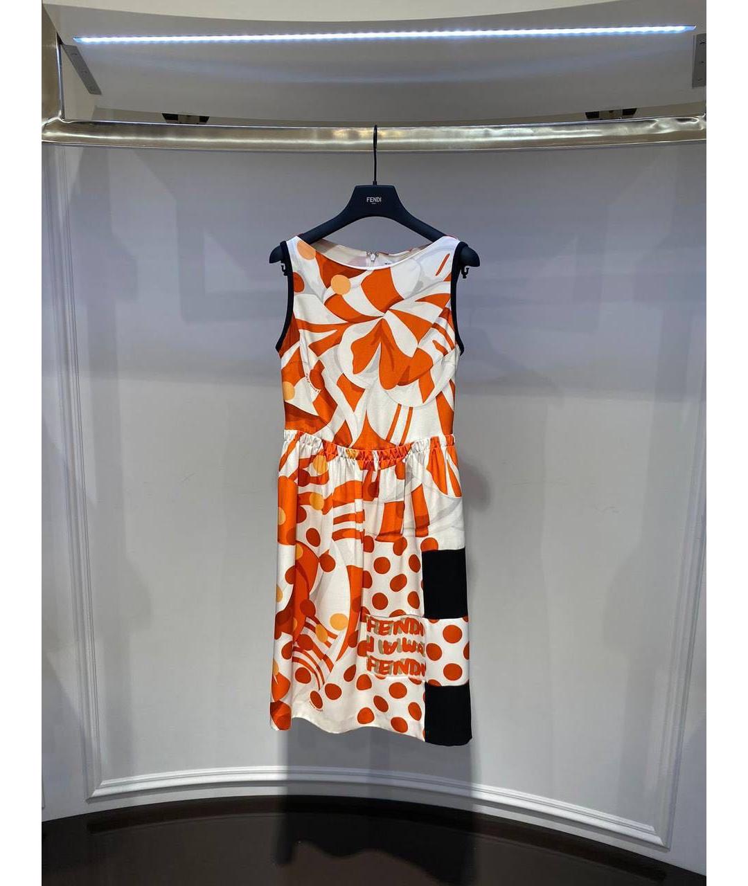FENDI Мульти повседневное платье, фото 3