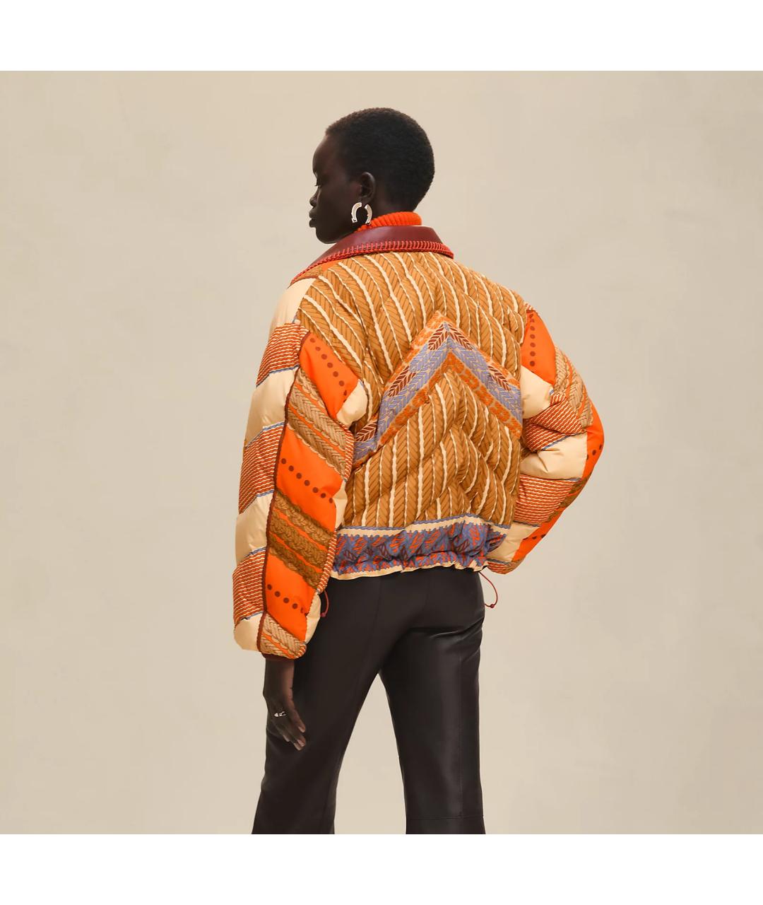 HERMES Оранжевая полиэстеровая куртка, фото 3