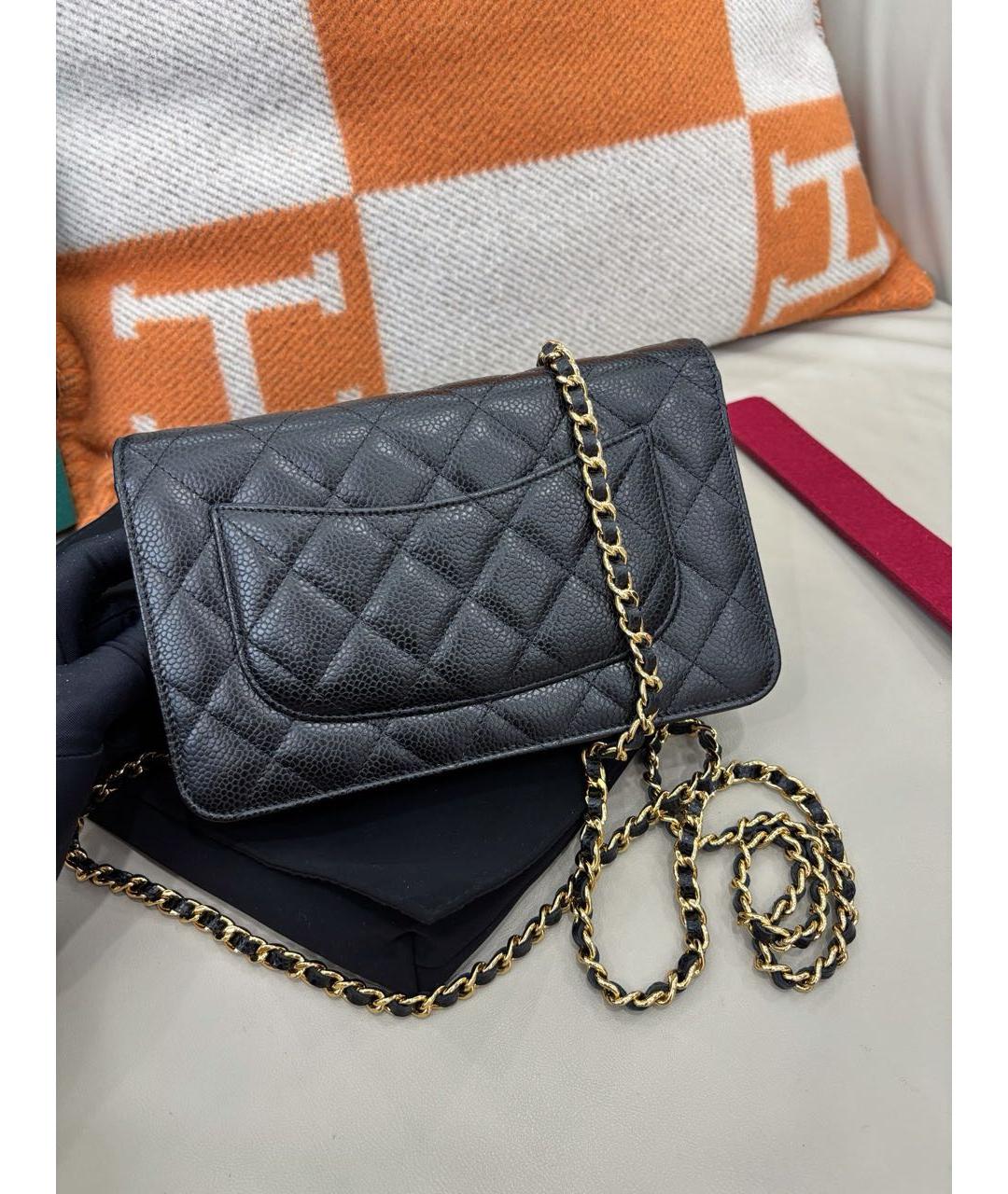 CHANEL Черная кожаная сумка через плечо, фото 4