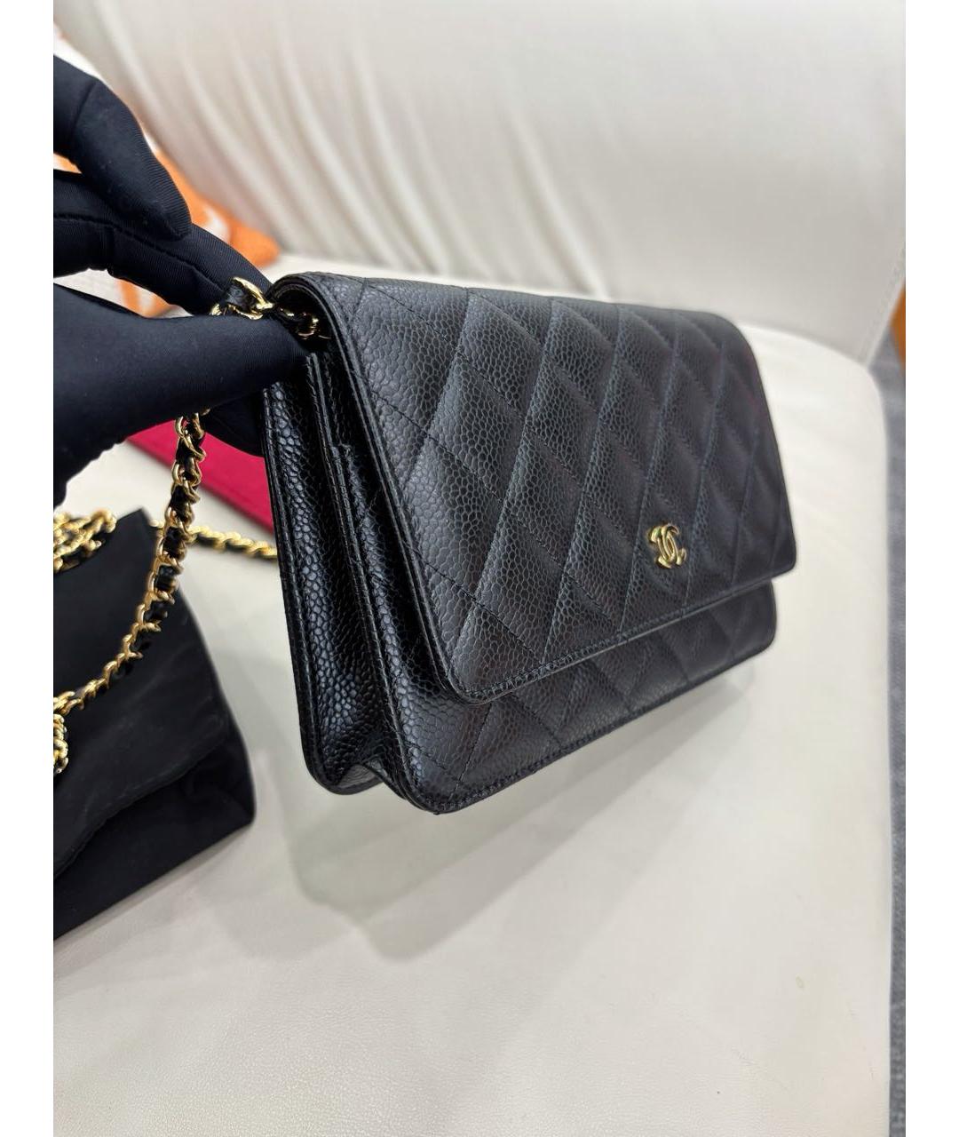 CHANEL Черная кожаная сумка через плечо, фото 3