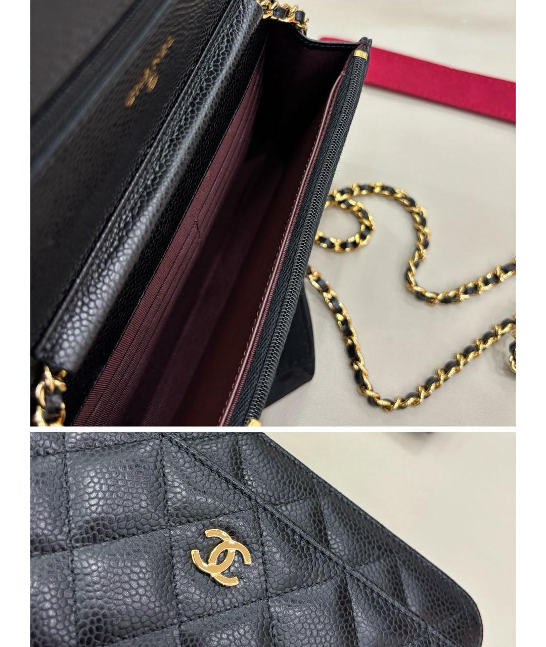 CHANEL Черная кожаная сумка через плечо, фото 7