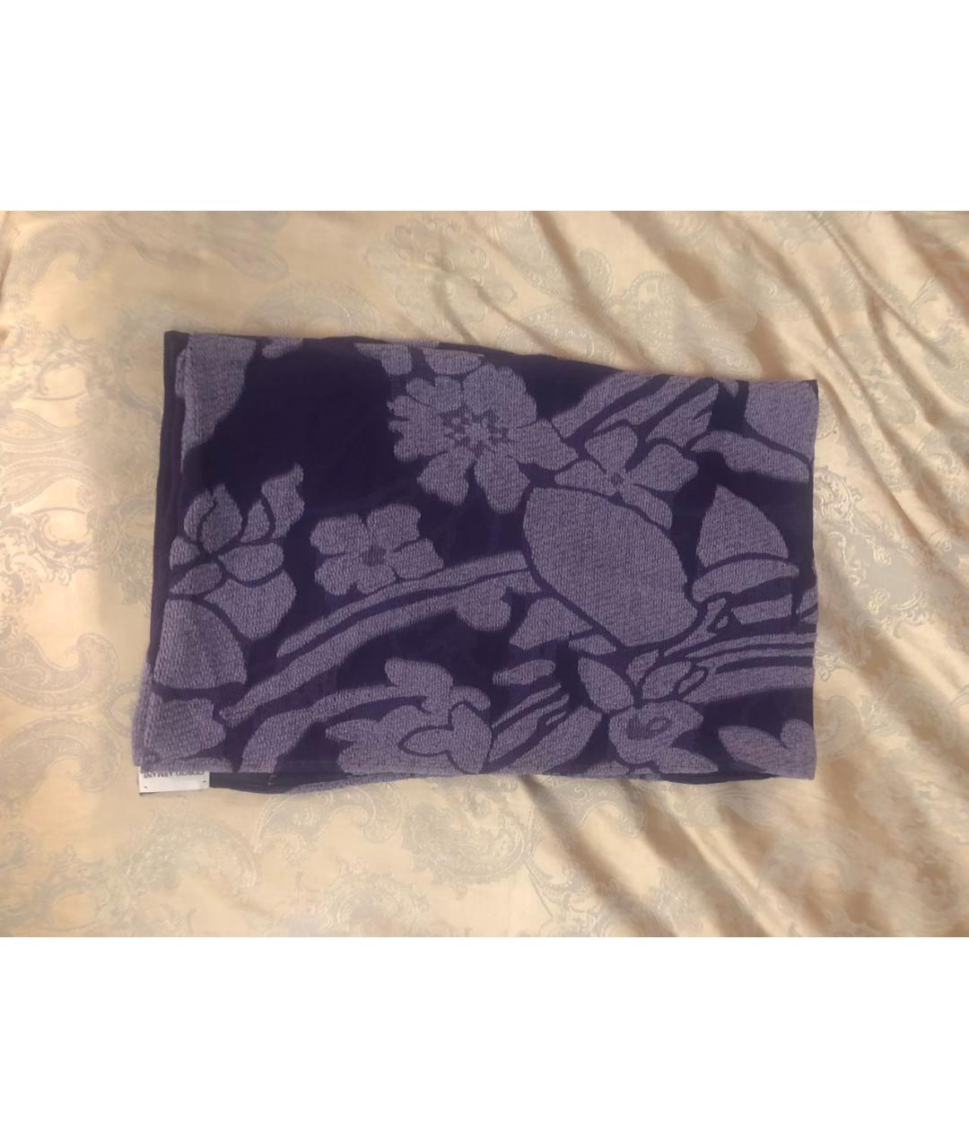 GIORGIO ARMANI Фиолетовый шелковый шарф, фото 9