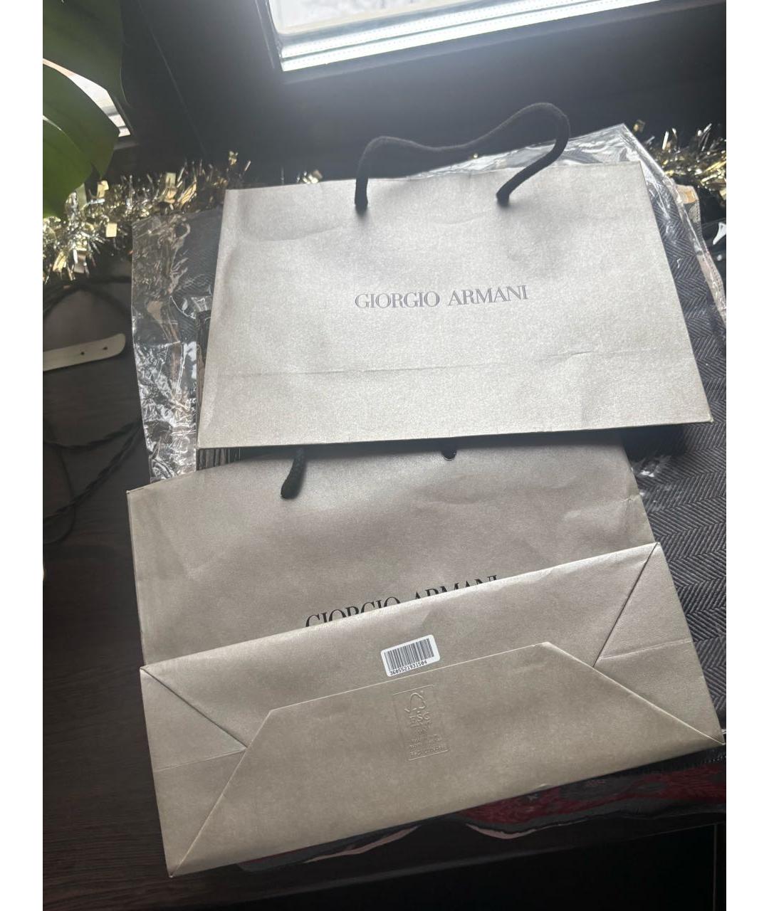 GIORGIO ARMANI Фиолетовый шелковый шарф, фото 3