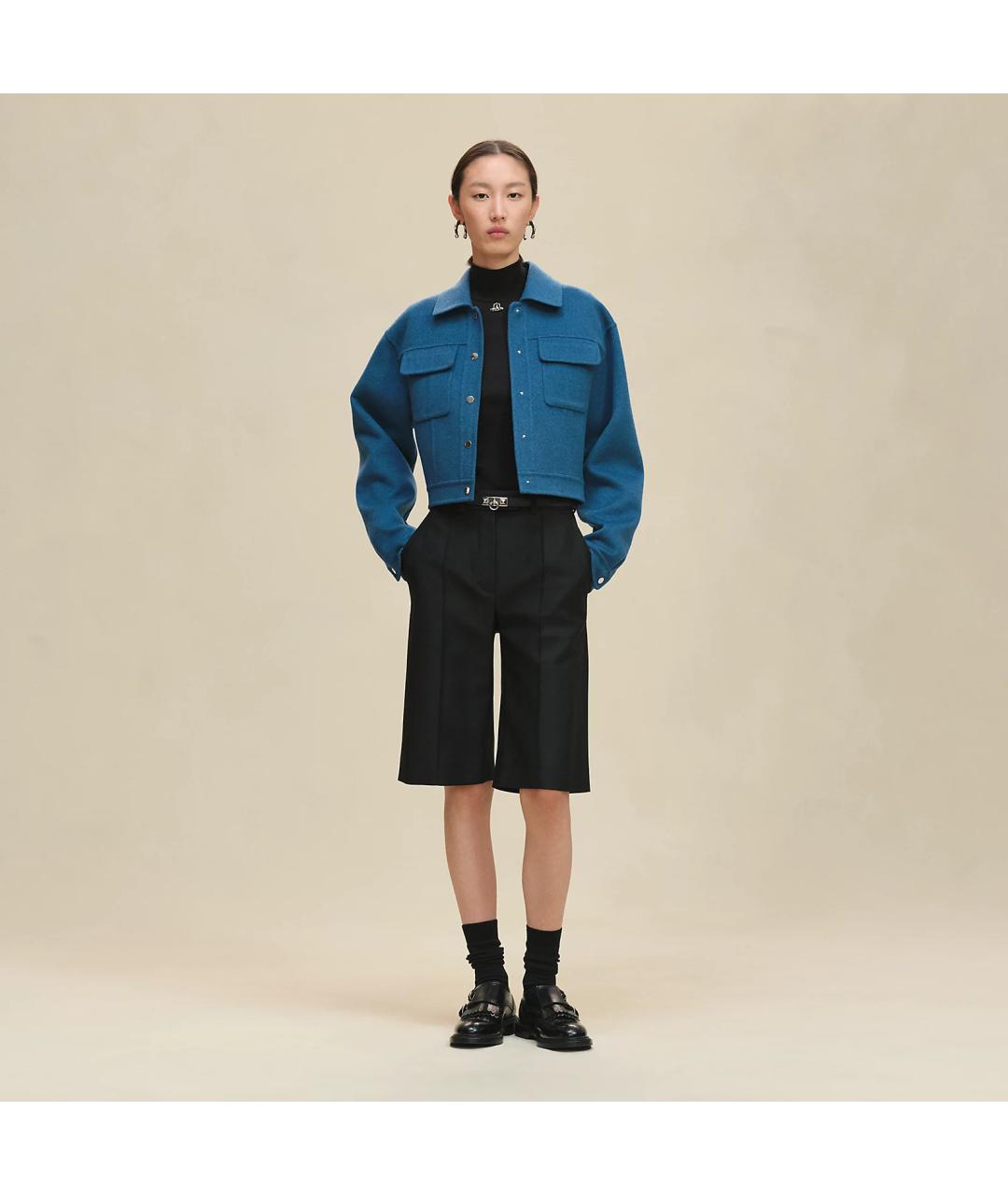 HERMES Синяя кашемировая куртка, фото 3