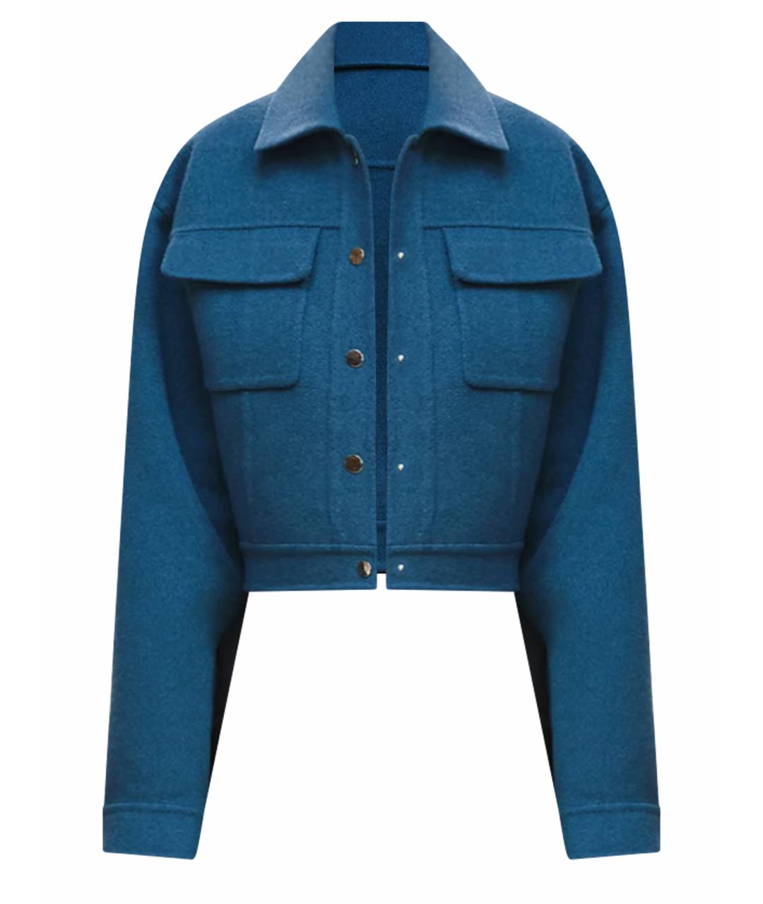 HERMES Синяя кашемировая куртка, фото 1