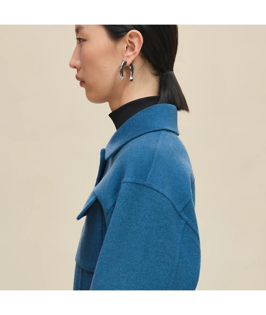 HERMES Синяя кашемировая куртка, фото 5