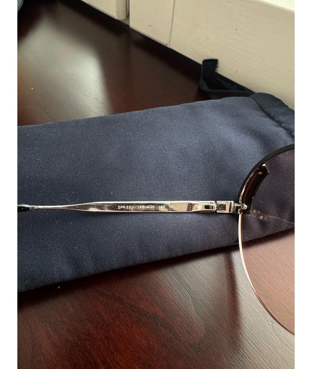 PRADA Коралловые металлические солнцезащитные очки, фото 6