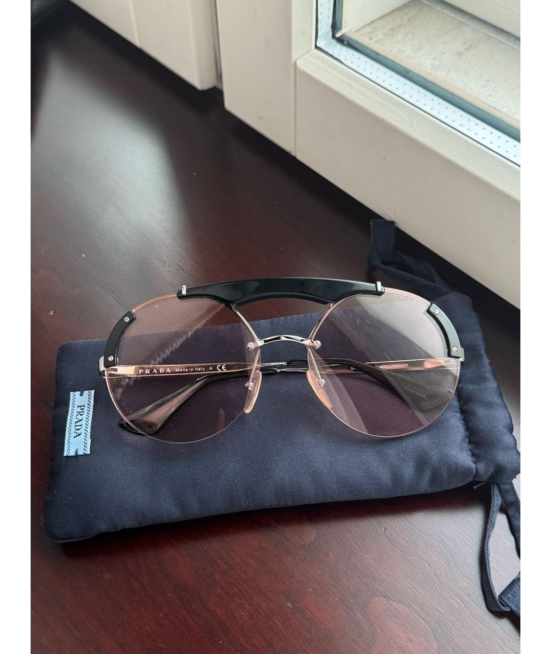 PRADA Коралловые металлические солнцезащитные очки, фото 8