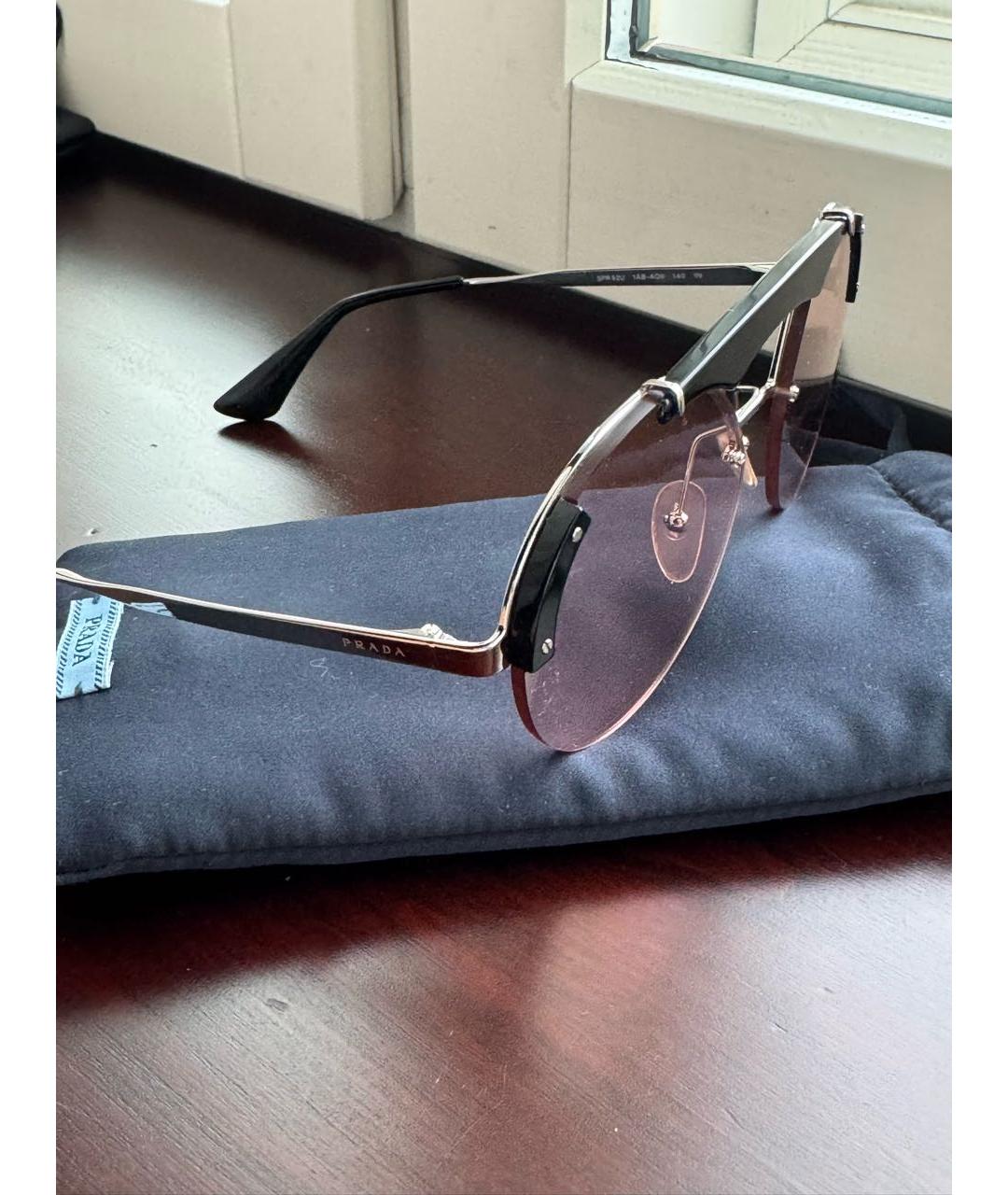 PRADA Коралловые металлические солнцезащитные очки, фото 2