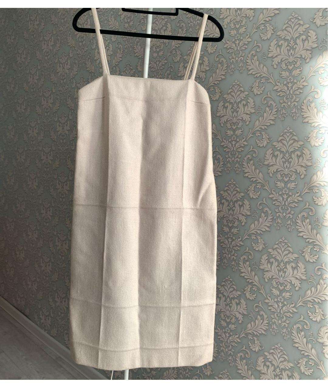 PRADA Бежевый шерстяной сарафан, фото 8