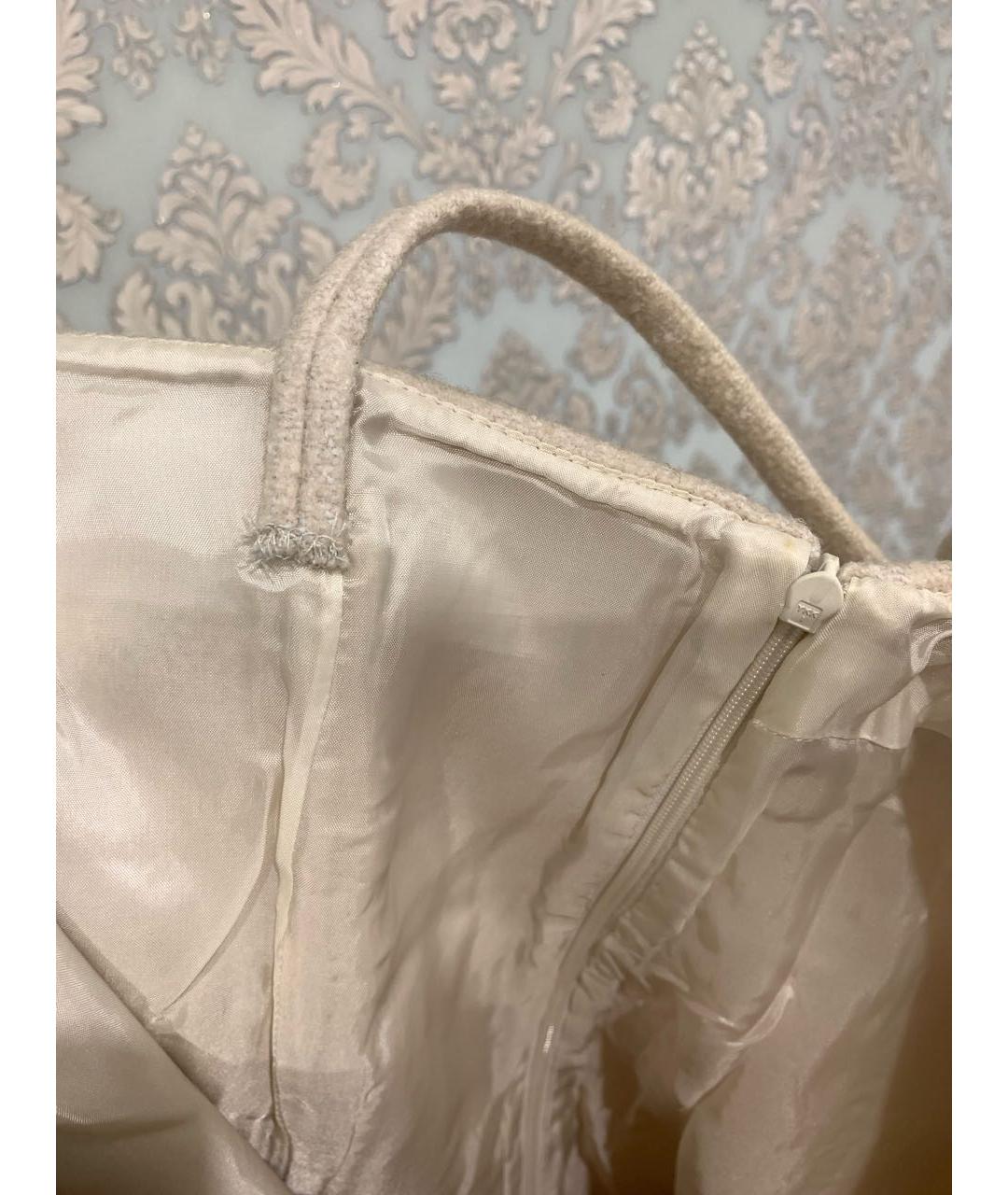 PRADA Бежевый шерстяной сарафан, фото 6