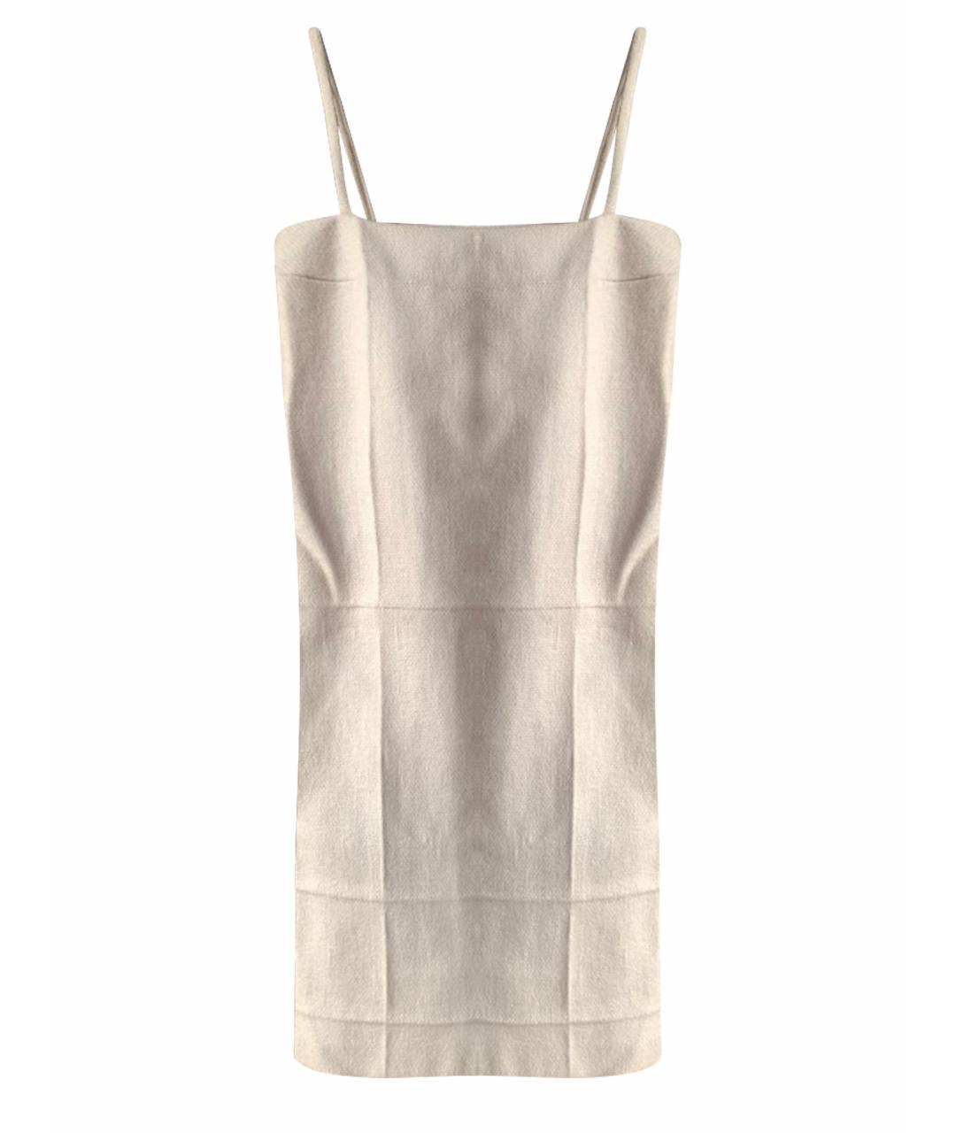 PRADA Бежевый шерстяной сарафан, фото 1