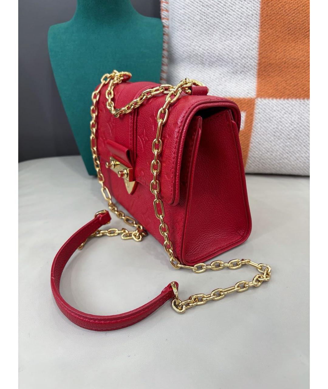 LOUIS VUITTON Красная кожаная сумка через плечо, фото 2