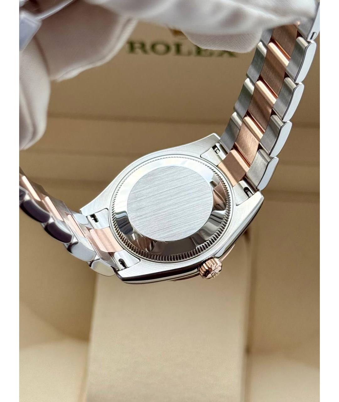 ROLEX Белые часы из розового золота, фото 6