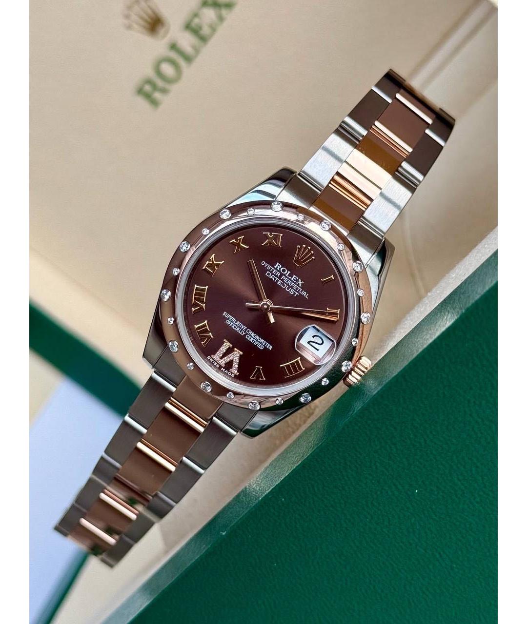 ROLEX Белые часы из розового золота, фото 2