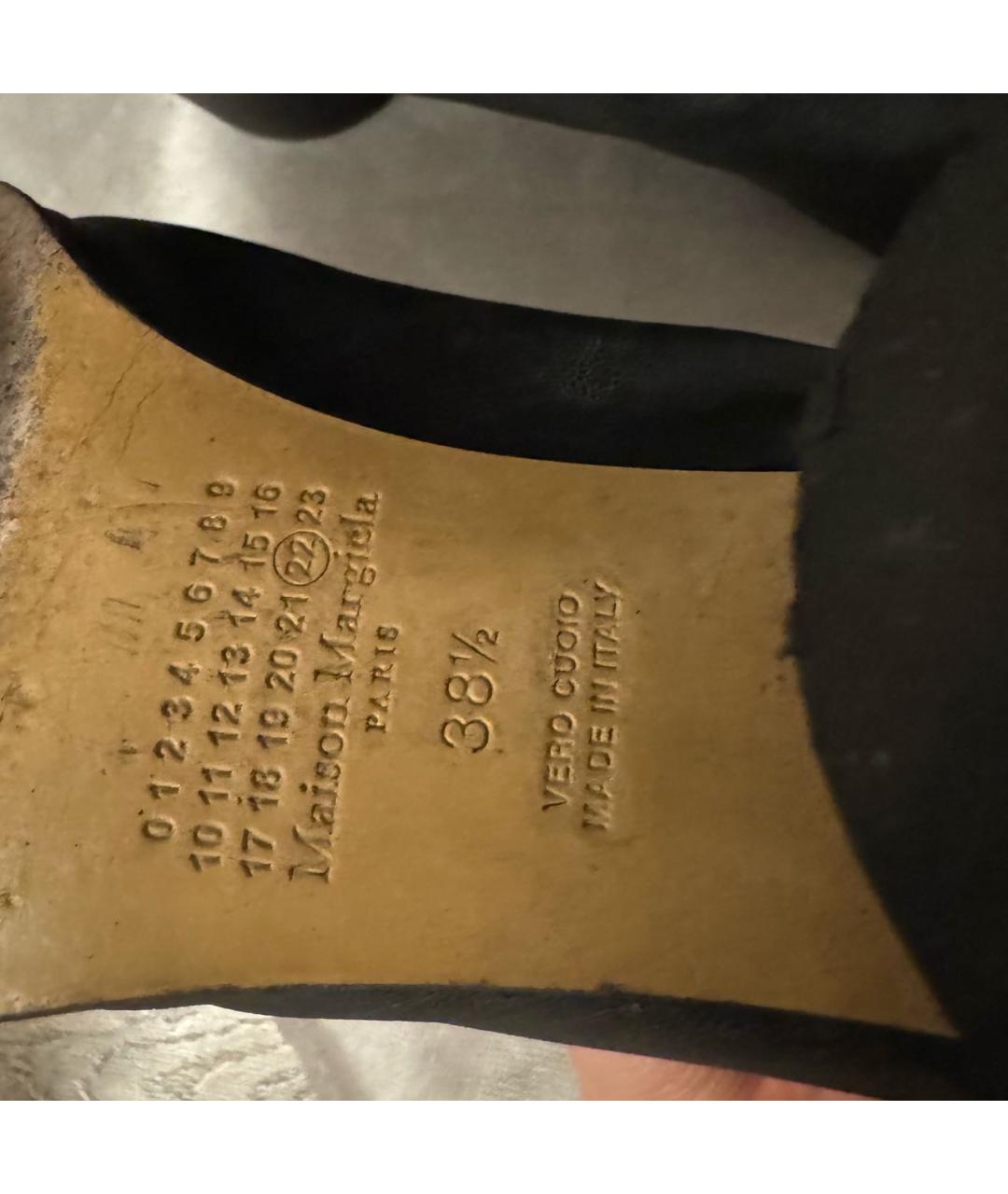 MAISON MARGIELA Черные кожаные ботильоны, фото 4