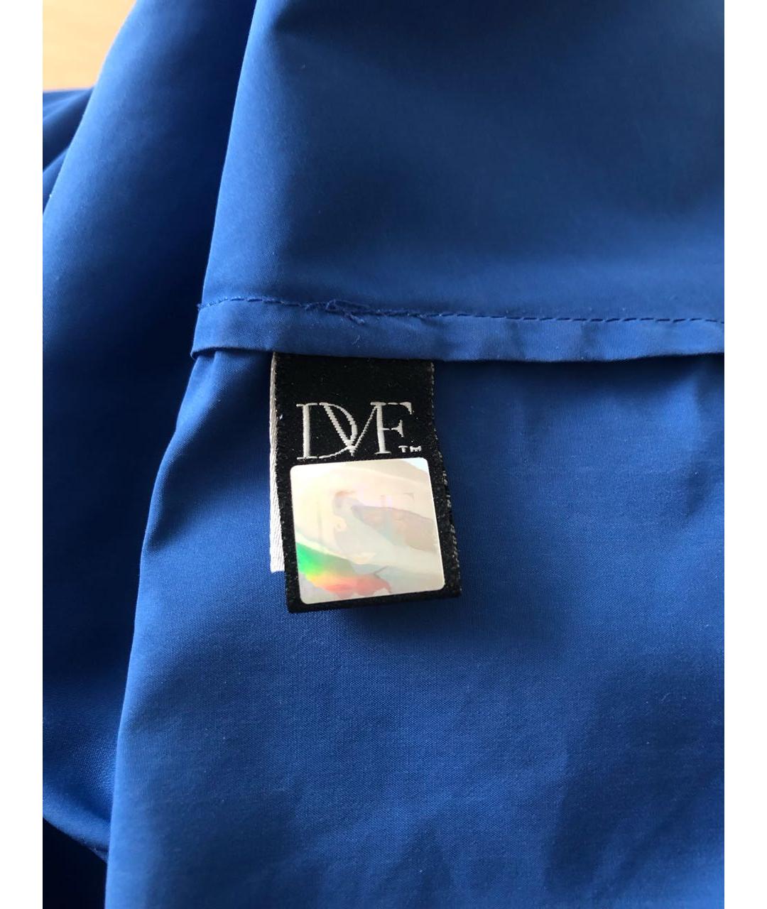 DIANE VON FURSTENBERG Синее полиэстеровое коктейльное платье, фото 5