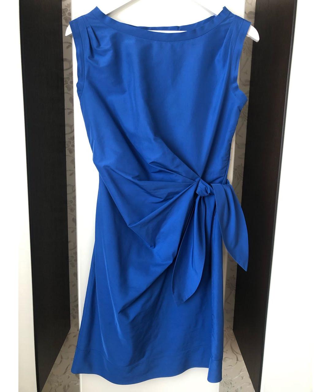 DIANE VON FURSTENBERG Синее полиэстеровое коктейльное платье, фото 4