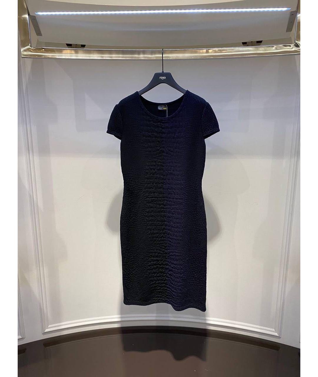 FENDI Темно-синее повседневное платье, фото 3