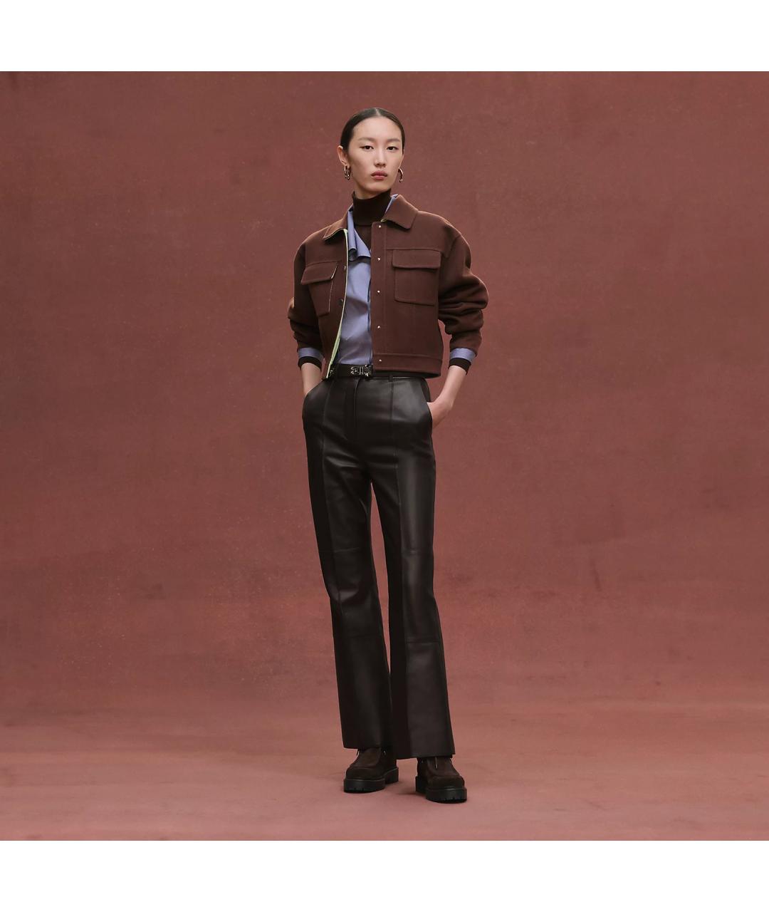 HERMES Бордовая кашемировая куртка, фото 2